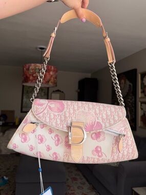 Christian Dior Trotter Cherry Blossom Shoulder Bag
